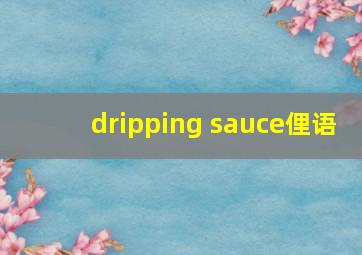 dripping sauce俚语